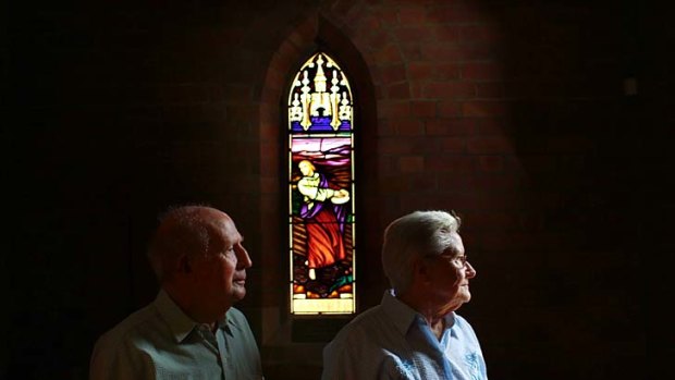 Pushed out ... Ken Turner, 77, and  June Cameron, 81, inside  St Clements Anglican Church, Marrickville.