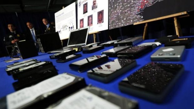 Hard drives, computers and other electronic devices seized as part of Operation Caireen.
