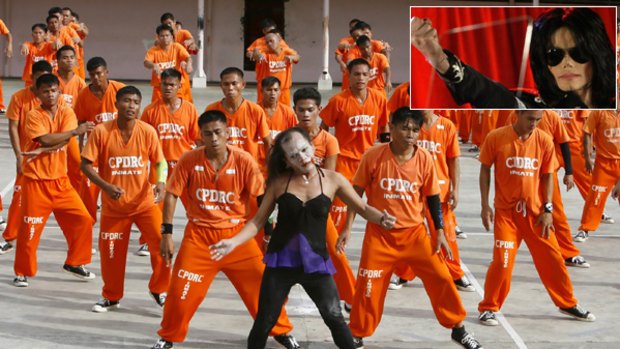 Hot on YouTube ... prison inmates in the Philippines perform the Thriller dance as a tribute to Michael Jackson.