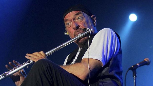 Thick as a brick ... Jethro Tull performs at the 22nd Annual Byron Bay Bluesfest.