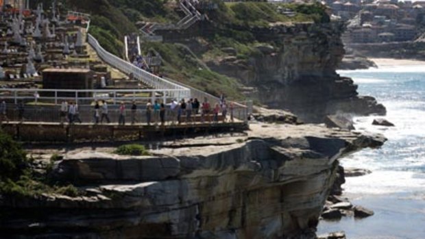 Off the graveyard track...the highly popular Bondi to Coogee coastal walk now bypasses Waverley cemetery.