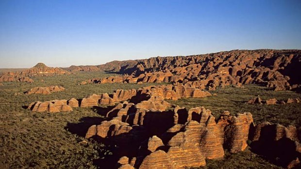 Cruising attitudes ... aerial sightseeing over the Bungle Bungles in Western Australia.