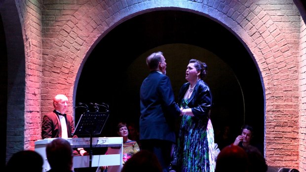 Glenn Lorimer and Dominique Fegan perform in the inaugural Opera in the Reservoir at Spring Hill.