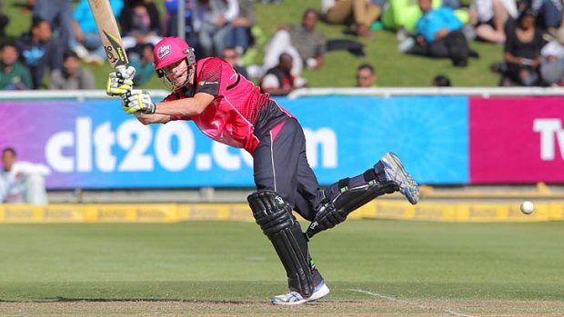 Just going with the flow ... Steve Smith on his way to an unbeaten 25 during the Sixers' five-wicket victory over the Lions at Newlands last week.