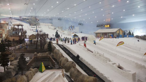 Chill out: Ski Dubai offers runs up to 400 metres and real penguins.