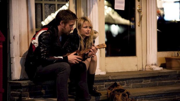 Love-struck past: Ryan Gosling and Michelle Williams in <i>Blue Valentine</i>.