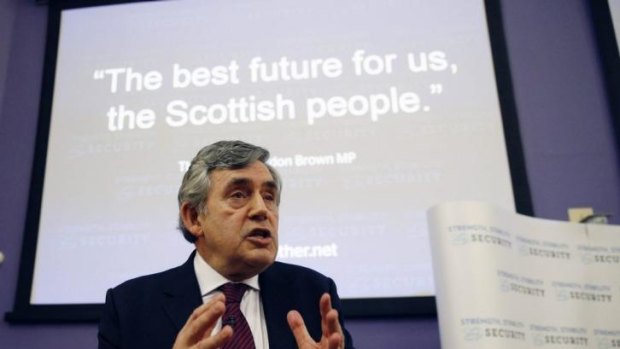 "Countries can be lost by mistake": Gordon Brown puts the case for the "No" vote encouraging Scots to stay with the United Kingdom.