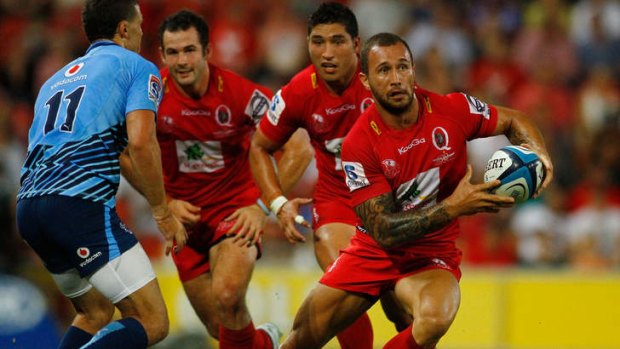 Quade Cooper in action for the Queensland Reds.