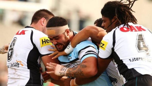Sorely missed: Injured Cronulla and Blues prop Andrew Fifita.