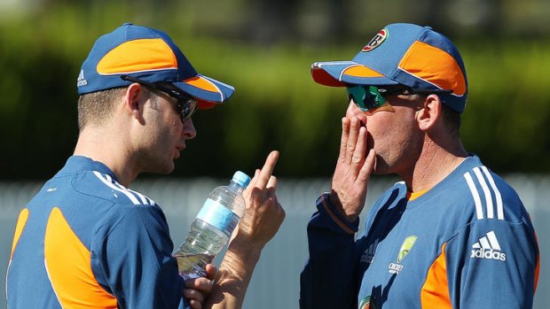 Captain Michael Clarke struggles to maintain the interest of coach Tim Nielsen.