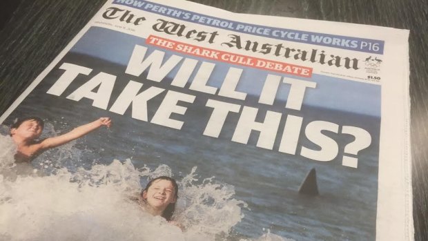 Controversial front page of the West Australian