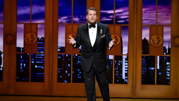 James Corden opened the ceremony with a speech offering solidarity to those affected. 