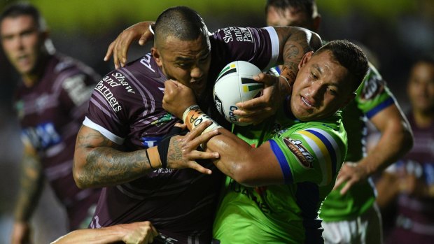 Manly's pack monstered the Canberra Raiders' monster pack.