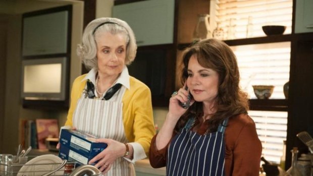 Polished: The Good Wife on Ten with Mary Beth Peil as Jackie Florrick (left) and Stockard Channing as Veronica Loy.