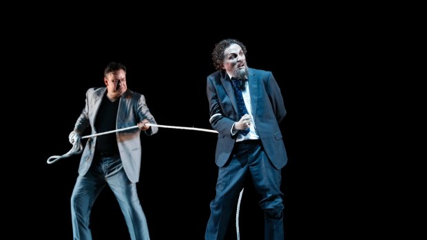 Andreas Conrad (Loge) and Warwick Fyfe (Alberich) deliver admirable performances in <i>Das Rheingold</I>.