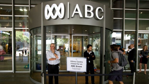 The ABC's Ultimo headquarters after a meeting held in November by managing director Mark Scott announcing staff cuts