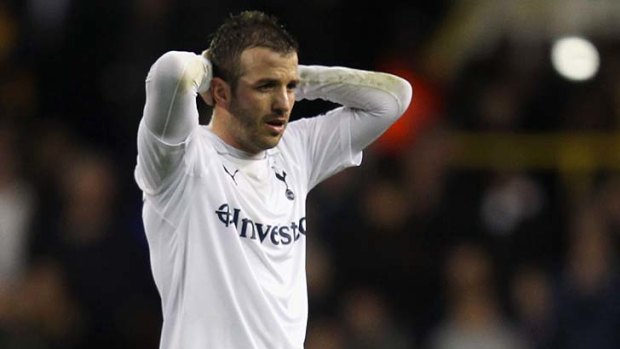 Shocked .... Rafael Van der Vaart reacts after Fabrice Muamba's collapse.