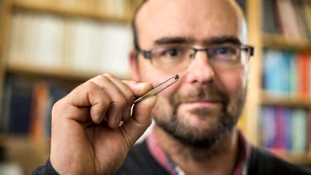 "It was a bit of a piece of luck": Graham Pearson with the first terrestrial sample of ringwoodite ever found.