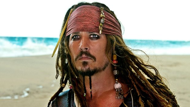 Johnny Depp as Captain Jack Sparrow in <i>Pirates of the Caribbean: On Stranger Tides</i>.