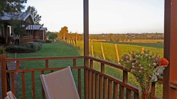 An ideal spot to watch the sun set over the vineyards.