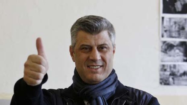 Hashim Thaci ... claimed victory in last weekend's poll.
