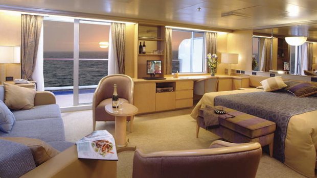 All mod-cons ... a cabin suite on P&O's Arcadia, which does world, Mediterranean and Baltic cruises.