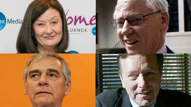 Clockwise from top left: Kate McClymont, Bruce McWilliam, Peter King and David Mortimer.
