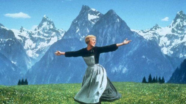 Title song ... Julie Andrews as Maria in the film's famous living hills scene.