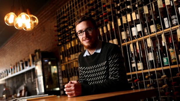 Andy Leigh, 25, has recently opened Union St Wine in Geelong.