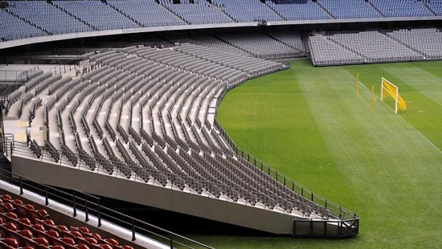 The configuration of Etihad Stadium for international soccer.