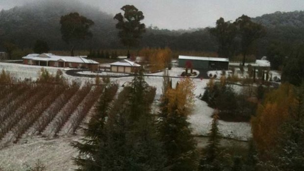 Snow has blanketed Orange today.