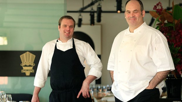 Paul Wilson (right) and Jake Nicolson from Circa restaurant in St Kilda.