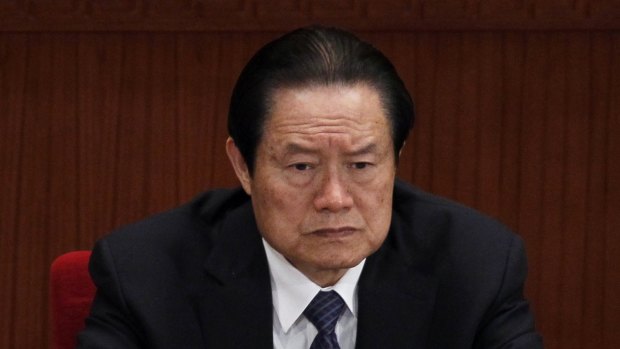 Zhou Yongkang, then Chinese Communist Party Politburo Standing Committee member in charge of security, in Beijing in 2012, before his downfall. 