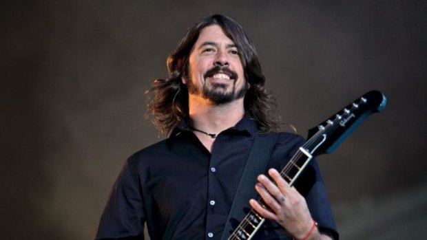 Foo Fighters lead singer Dave Grohl performing at AAMI Park in Melbourne in 2011. 