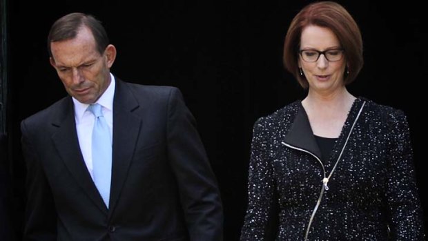Tony Abbott and Julia Gillard.