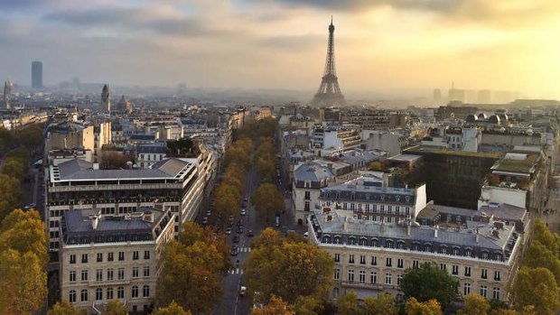 Paris at sunset.