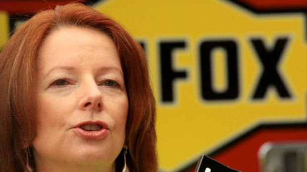 Dogged by controversy ... Julia Gillard rejected criticism of the new Fair Work laws during a visit to the Linfox trucking business.