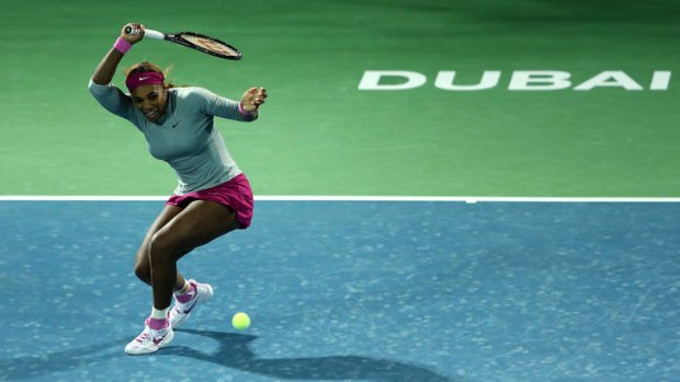 Serena Williams eased past Jelena Jankovic in an at-time testy quarter-final.
