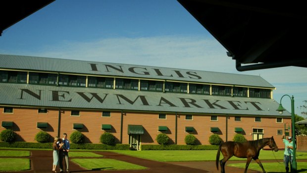 Inglis family members at the Newmarket site in Randwick. 