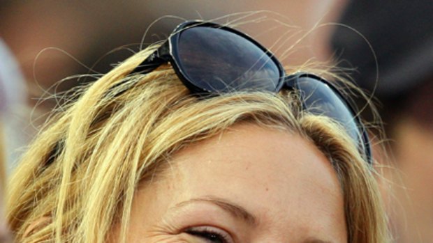 How to lose a guy in seven months ... Kate Hudson pictured earlier this year at a New York Yankees game.