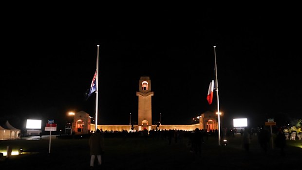 Before down at the Australian National Memorial near Villers-Bretonneux.