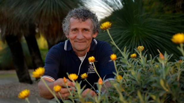 Royal Botanic Gardens Cranbourne horticultural manager John Arnott among native flora.