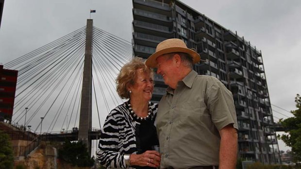 Evening idyll ... Ian and Elizabeth MacDonald, residents of Jacksons Landing.