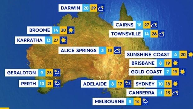 National weather forecast for Tuesday June 10