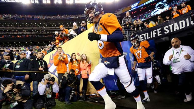 The Super Bowl before the snow: Seattle Seahawks faced off against Denver Broncos.