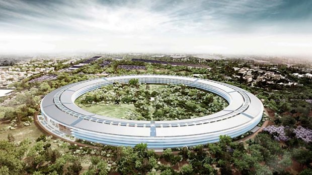 Spaceship: Apple's planned headquarters.