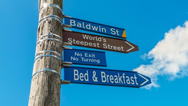 No exit, no turning: The world's steepest street.