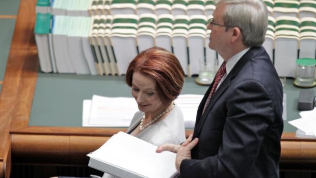 Foreign minister Kevin Rudd and Prime Minister Julia Gillard as parliament resumed this week.