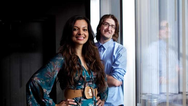 Michelle Serret-Cursio and Adam Hoek of Nine's new talent show, <i>The Voice</i>.