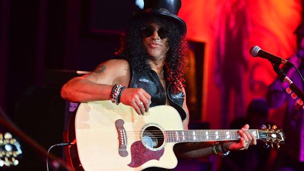 Rocker Slash will help his mate officially launch the Bob Irwin Wildlife Conservation Foundation in Brisbane today.